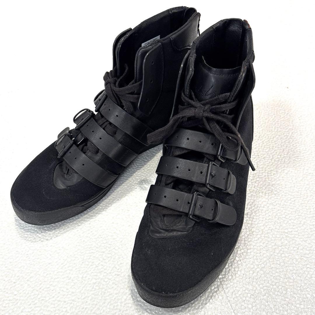 【美品/26㎝】アディダス × ヨウジヤマモト　コラボ　スニーカー　レザー　黒