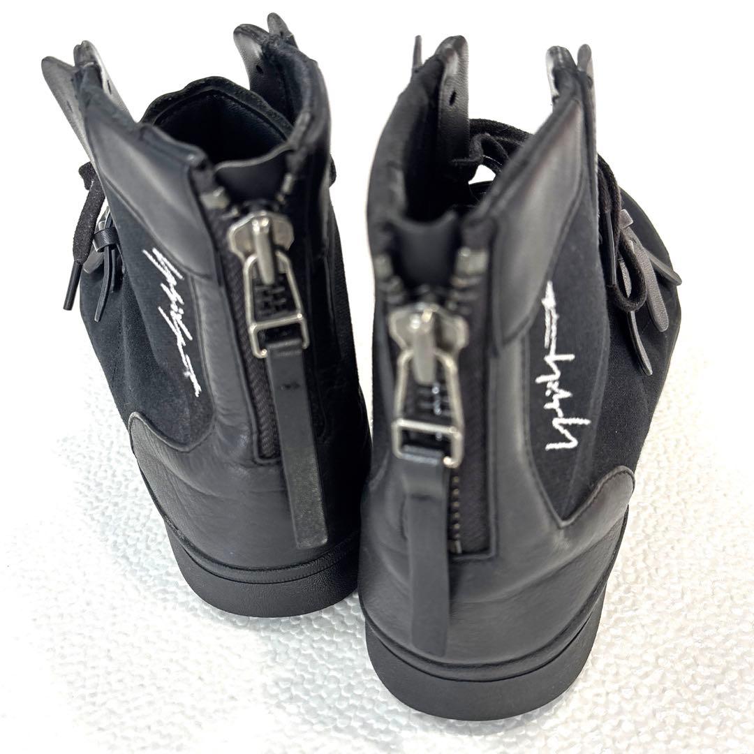 【美品/26㎝】アディダス × ヨウジヤマモト　コラボ　スニーカー　レザー　黒