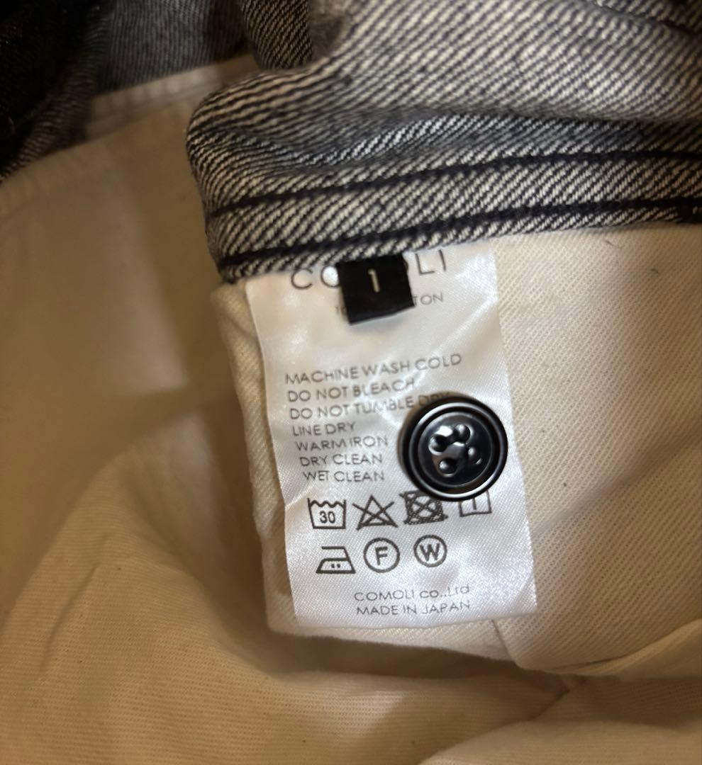 COMOLI （コモリ）デニム セットアップ Black Ecru size1