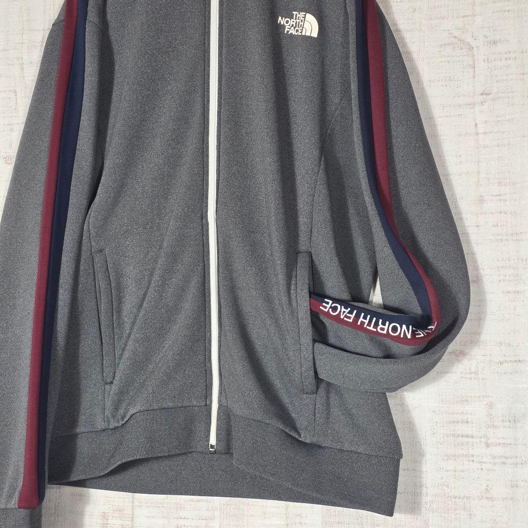 希少XL✨️ノースフェイス トラックジャケット 袖ロゴ 韓国限定 グレー