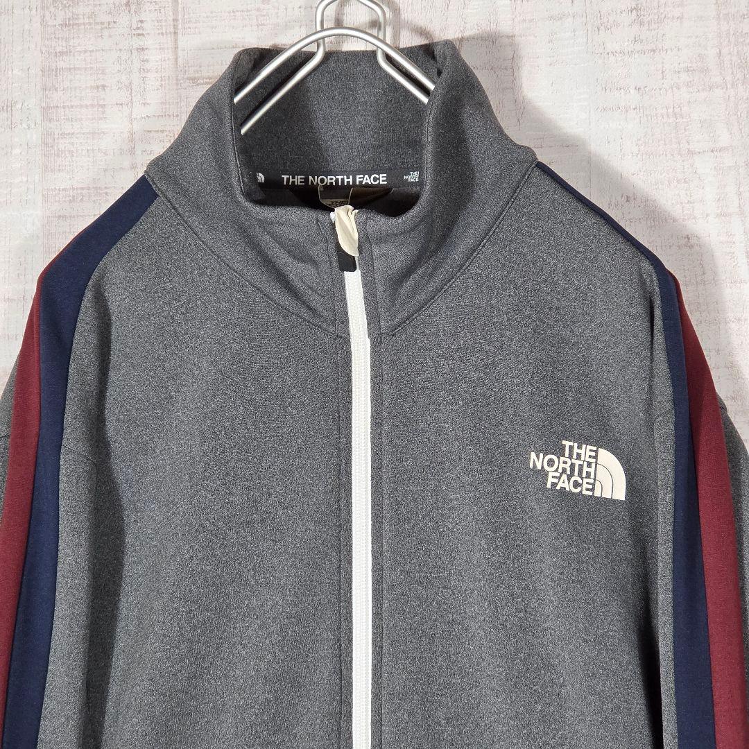 希少XL✨️ノースフェイス トラックジャケット 袖ロゴ 韓国限定 グレー