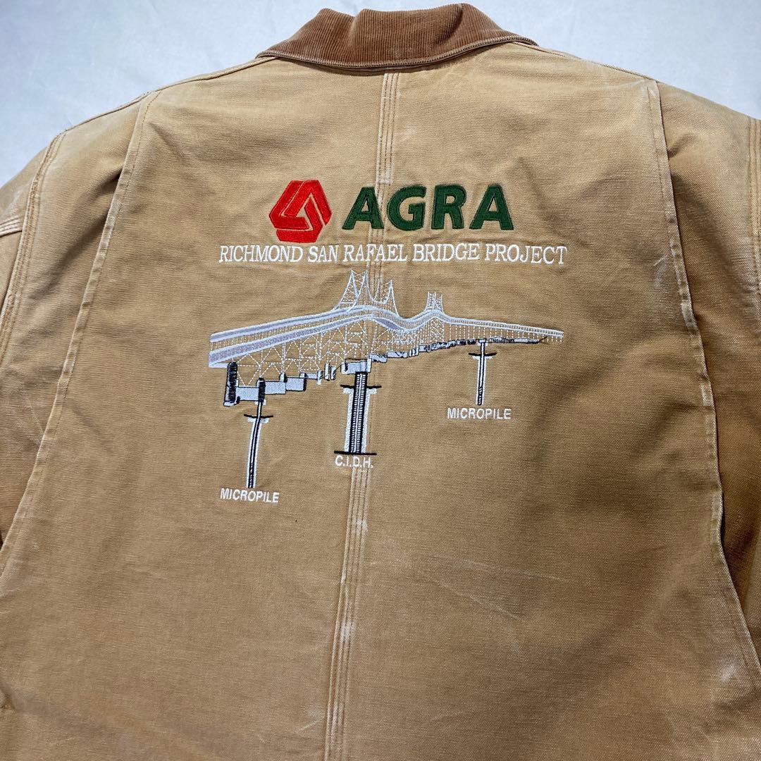 カーハート 90's？前後企業ロゴ刺繍 carhartt ミシガンチョアコート