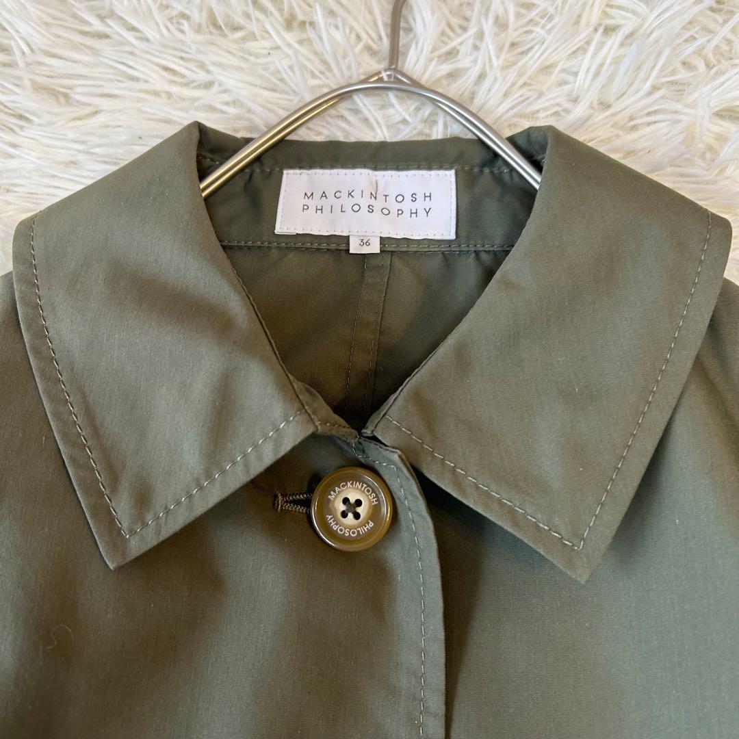 極美品　マッキントッシュフィロソフィ　ステンカラーショートスプリングコート