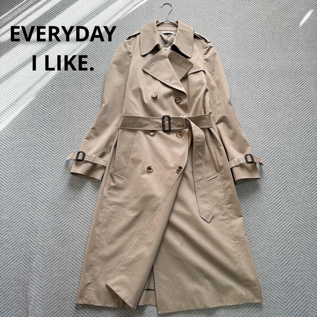 美品　EVERYDAY I LIKE. トレンチコート ベルト ベージュ ダブル