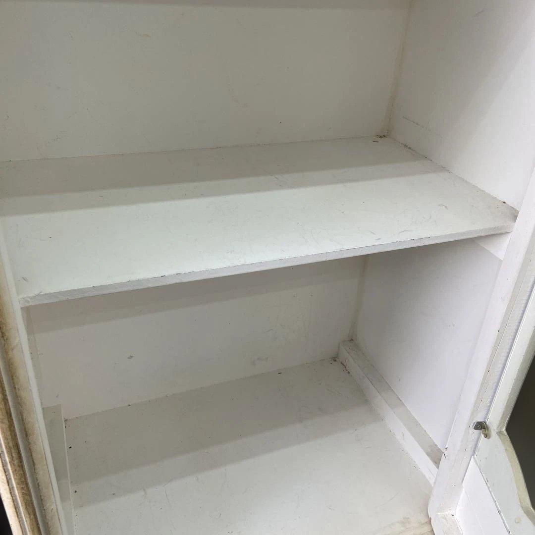 CC Lam　アンティーク　ロココ調　トールペイント　猫脚ガラスキャビネッ