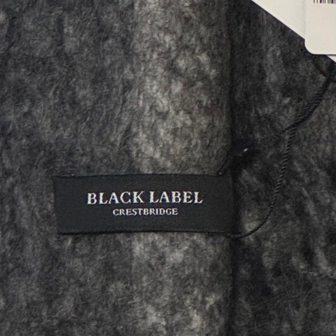 新品 ブラックレーベルクレストブリッジ 大判モヘヤマフラー ストール黒