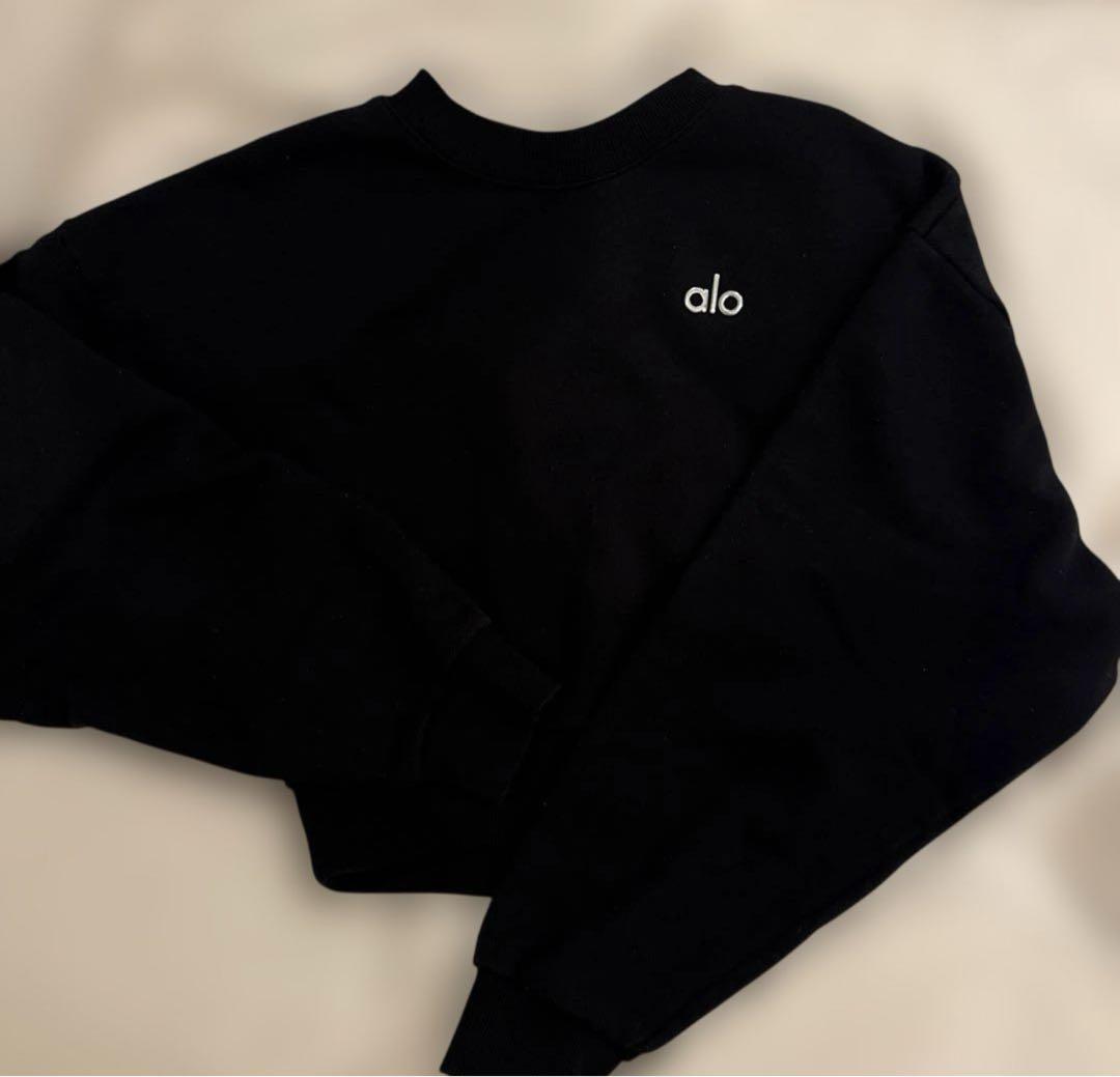 alo クロップド Accolade クルーネック トレーナー　Sサイズ