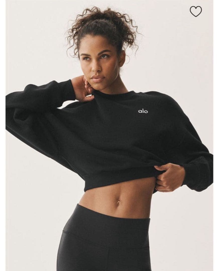 alo クロップド Accolade クルーネック トレーナー　Sサイズ