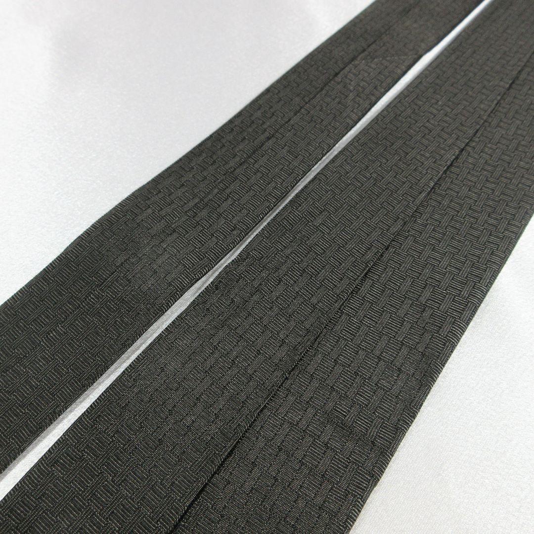 エルメス　H織り　ファソネ　トランプ　グレー　ネクタイ