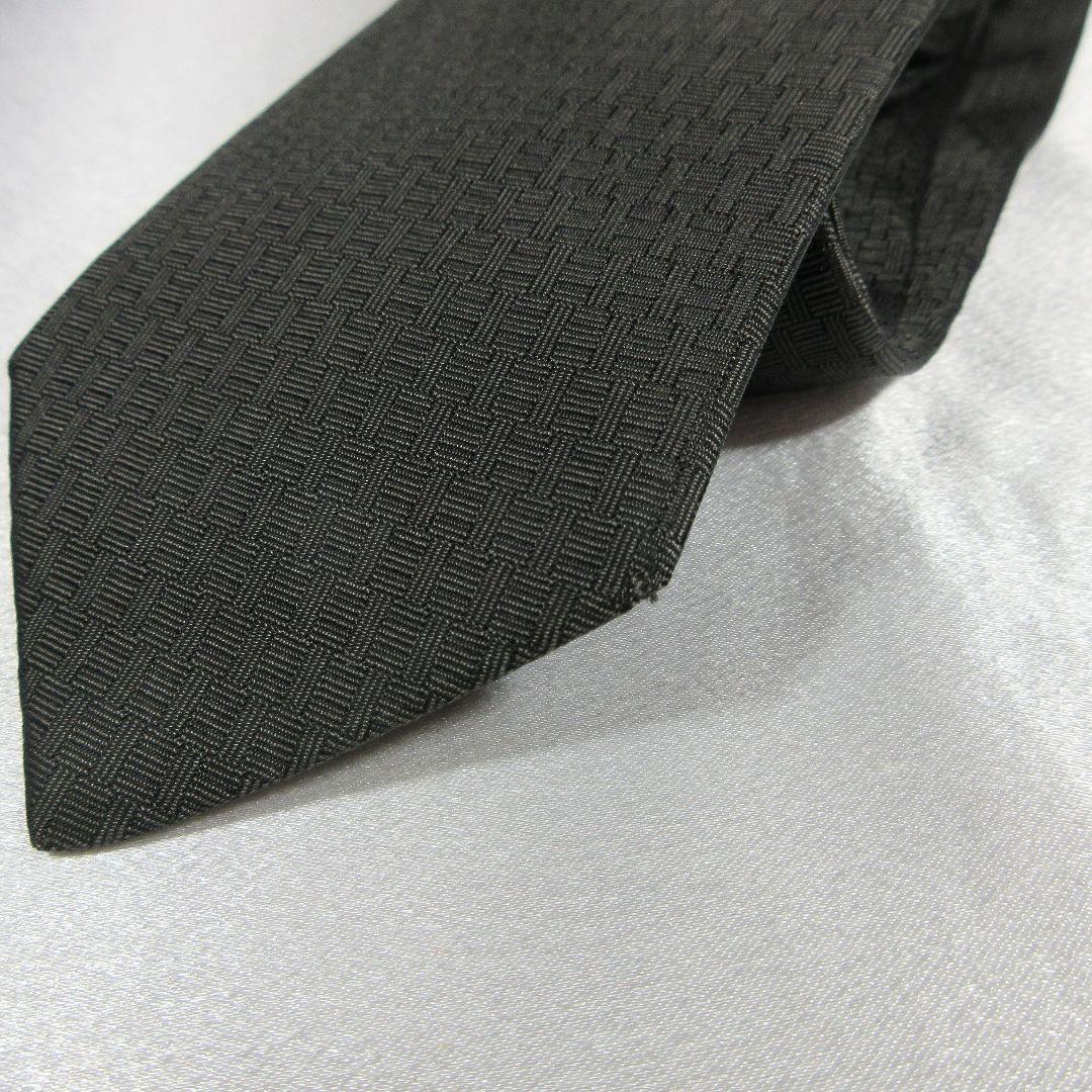 エルメス　H織り　ファソネ　トランプ　グレー　ネクタイ
