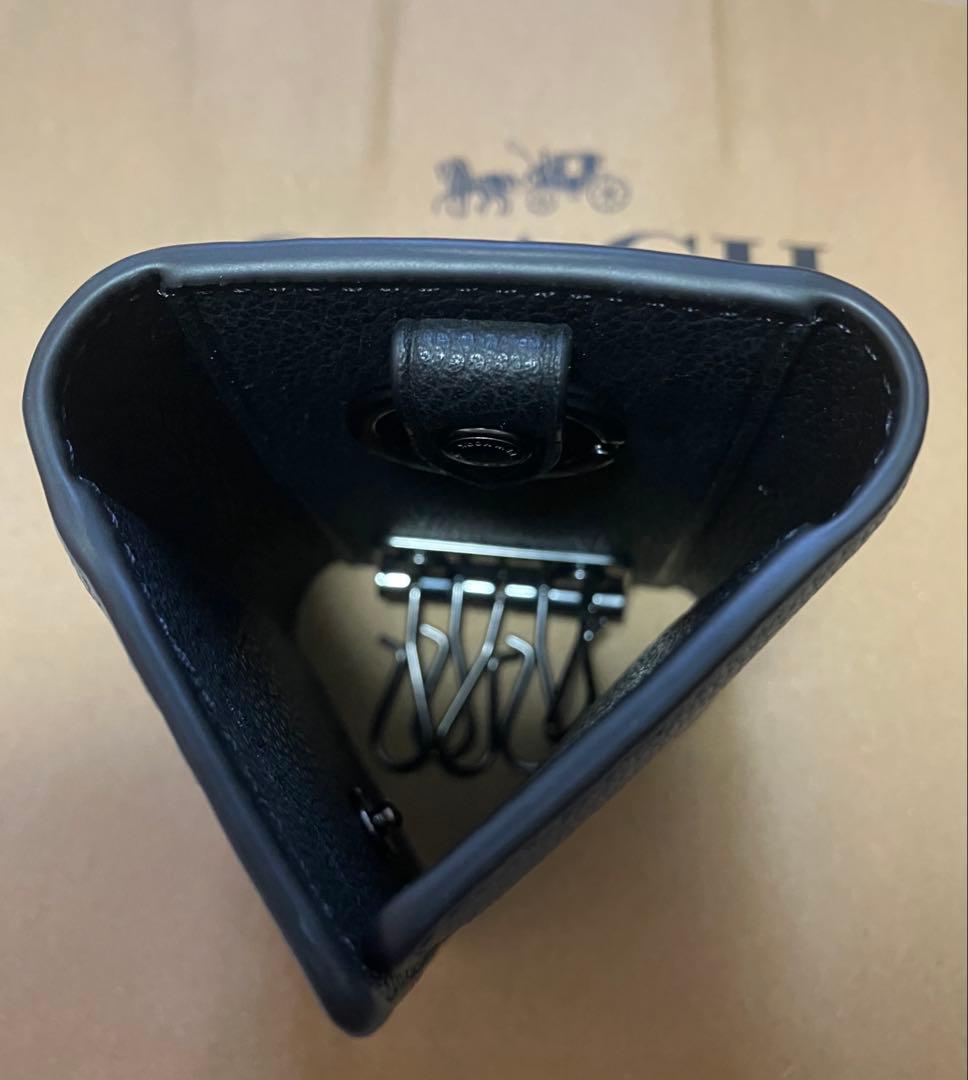 COACH レザーキーケース　ブラック