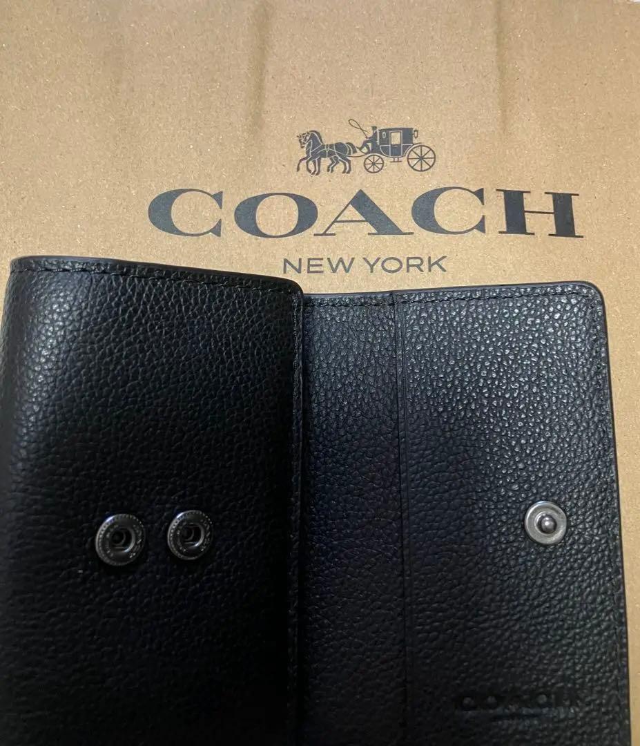 COACH レザーキーケース　ブラック