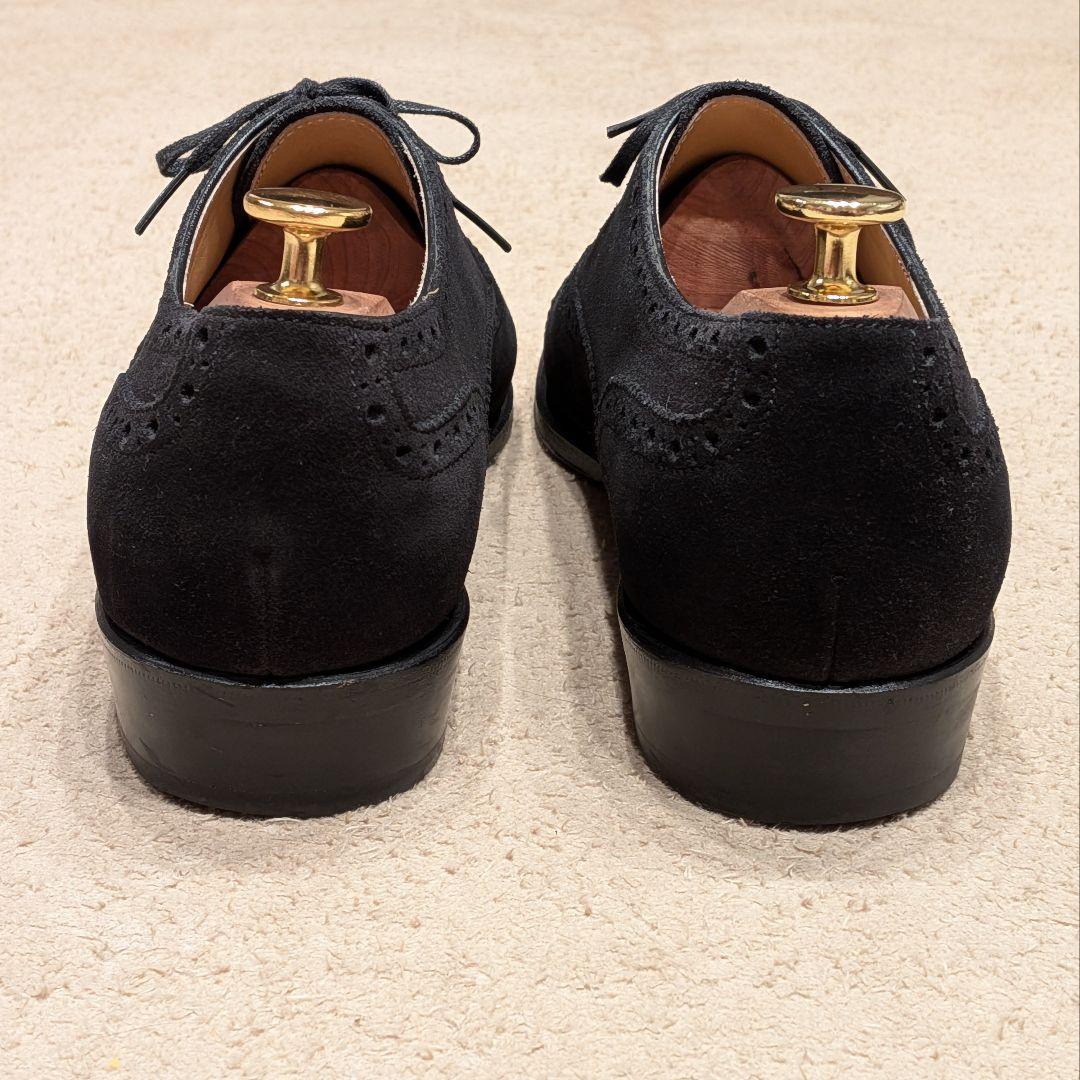 美品 RAYMAR クォーターブローグ 8 26cm スエード ブラック 黒