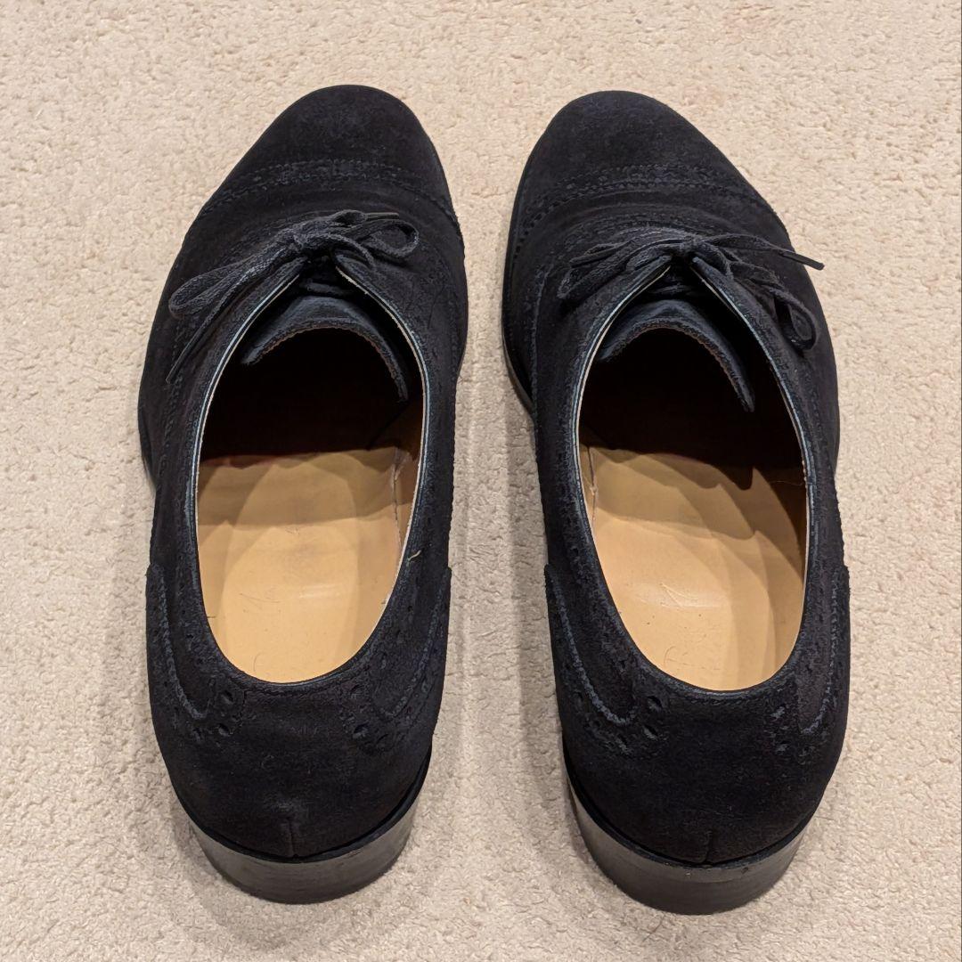 美品 RAYMAR クォーターブローグ 8 26cm スエード ブラック 黒