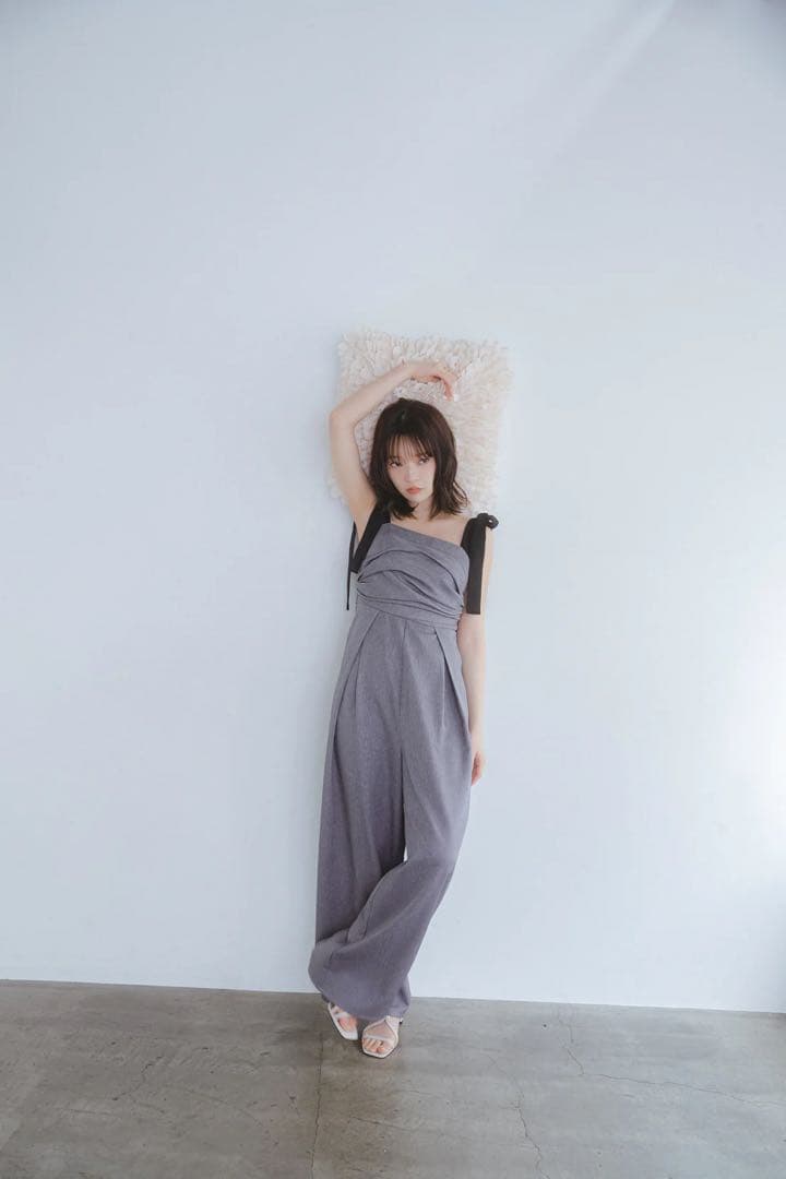 サロペット・オーバーオール・オールインワン Andequal ribbon shoulder combinaison S