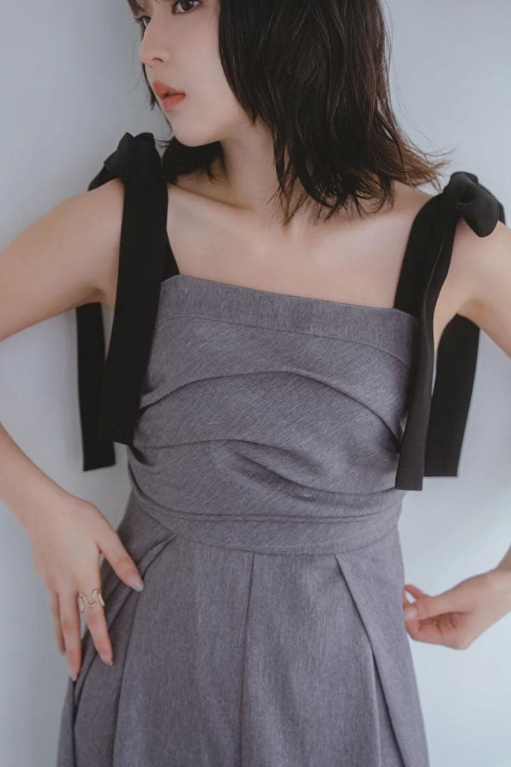 サロペット・オーバーオール・オールインワン Andequal ribbon shoulder combinaison S