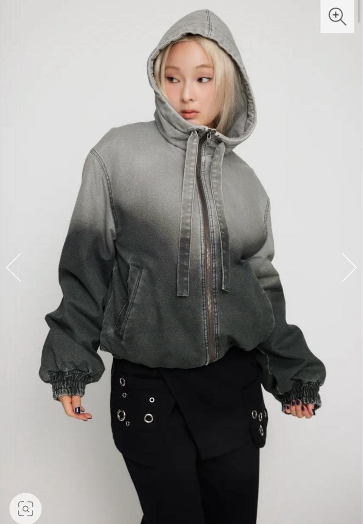 ラグアジェム　GRADATION COTTON HOODIE ブルゾン