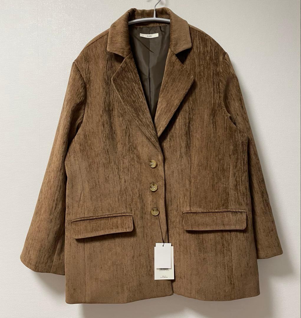 【新品】OLUN きりまる　ルーズベーシックモールジャケット　ブラウン　S