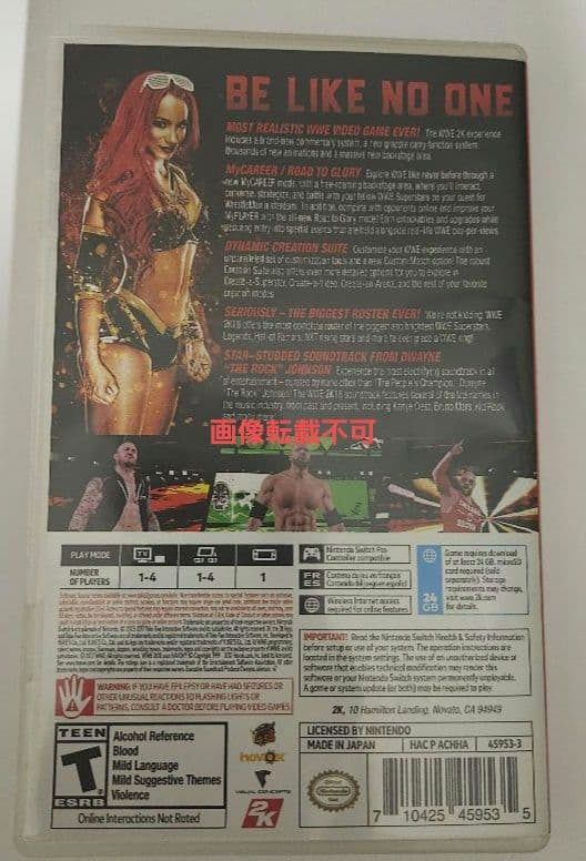 中古 WWE 2K18 Nintendo switch ソフト北米版 NY購入