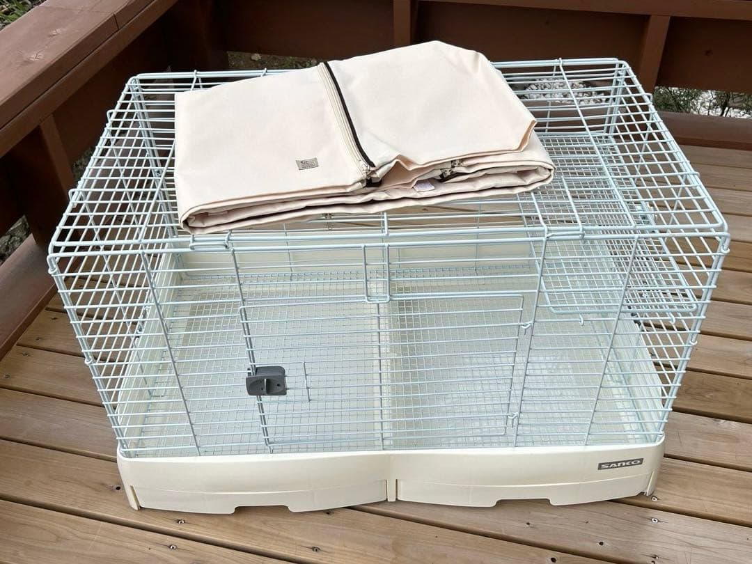 うさぎ　モルモット　イージーホーム80 ホワイト ケージ カバー付き