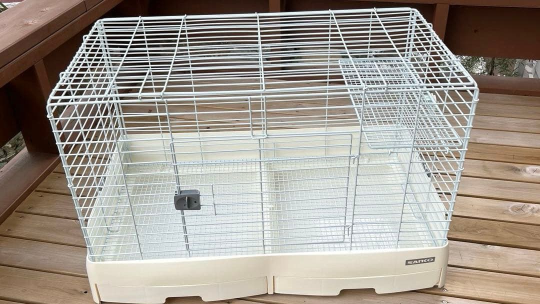 うさぎ　モルモット　イージーホーム80 ホワイト ケージ カバー付き
