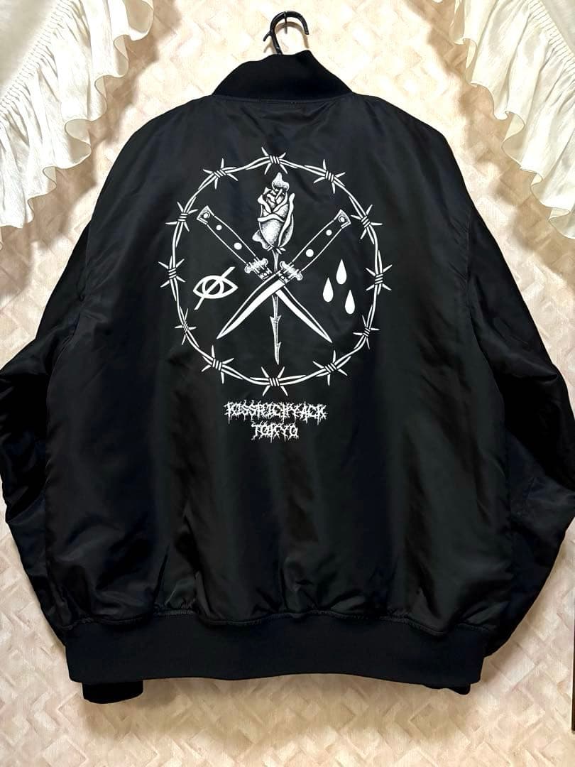 KRY CLOTHING DAEKI BIGサイズ中綿スタジャン ブラック L