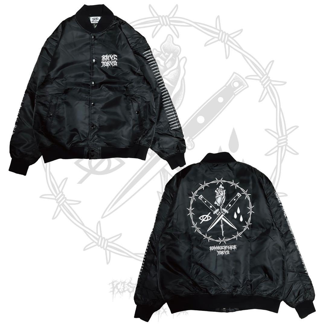 KRY CLOTHING DAEKI BIGサイズ中綿スタジャン ブラック L