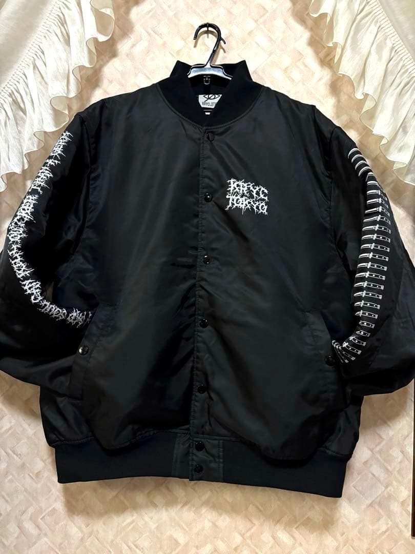 KRY CLOTHING DAEKI BIGサイズ中綿スタジャン ブラック L