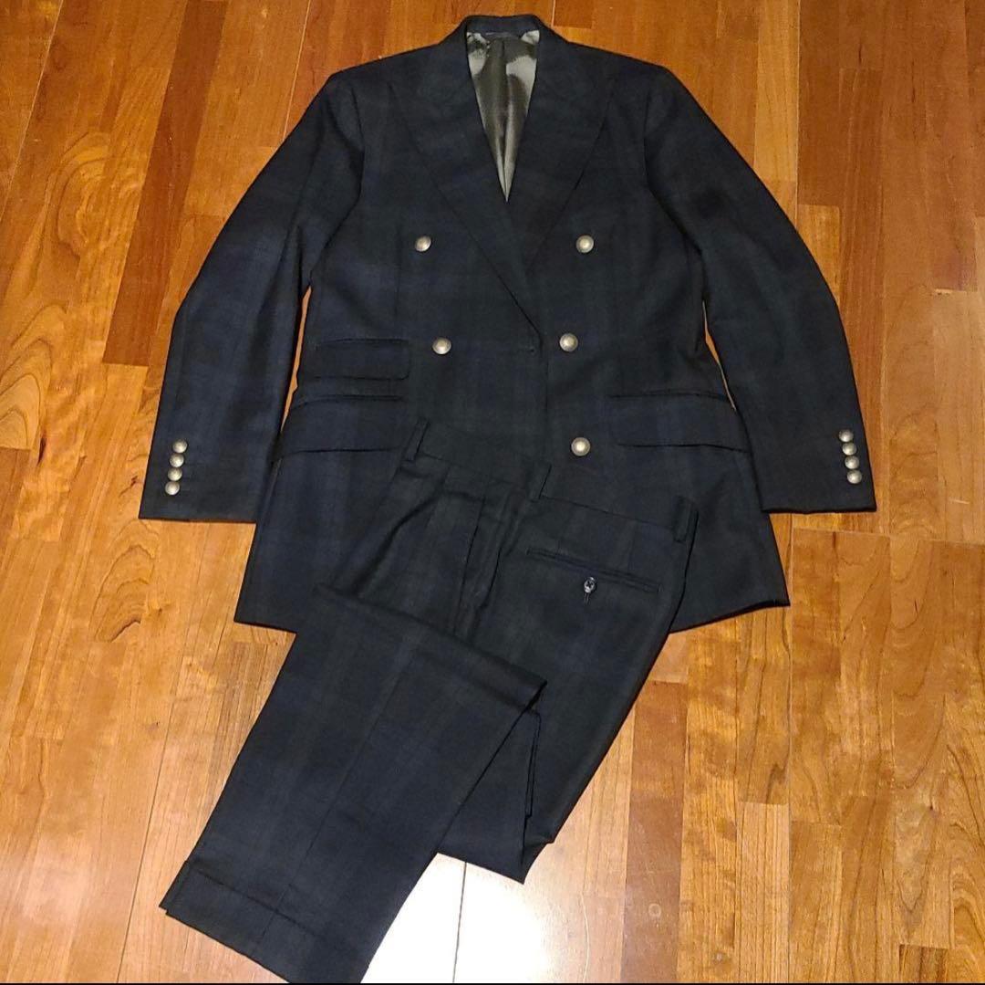 ダブルスーツ　ブラックウォッチ　Mサイズ