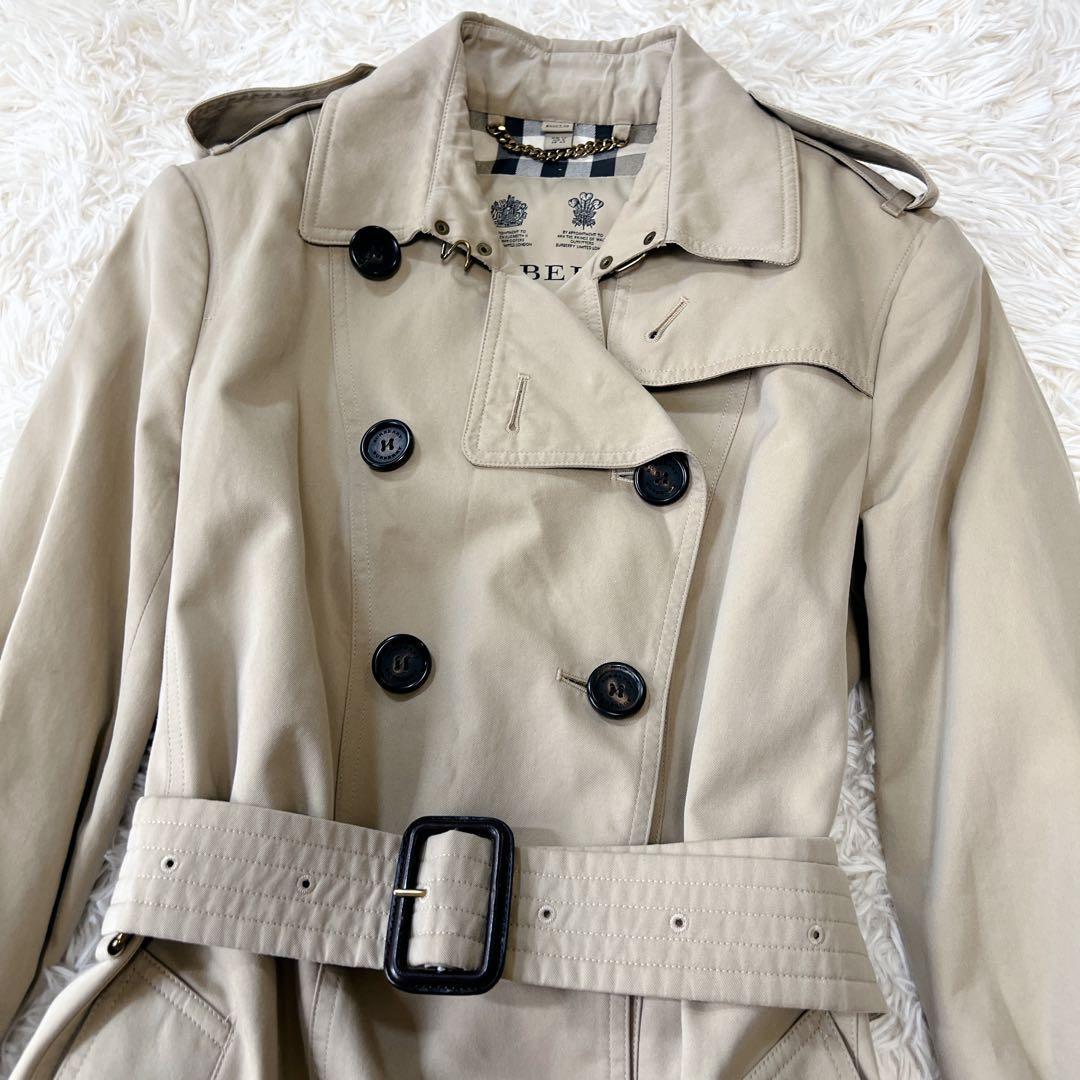 《美品》バーバリー トレンチコート サンドリンガム メガチェック ベージュ