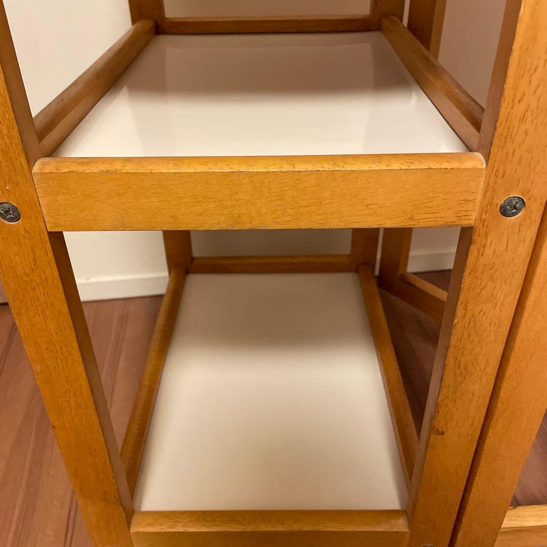 ✨土日セール✨ニトリ　木製キッチンワゴン キャスター付き