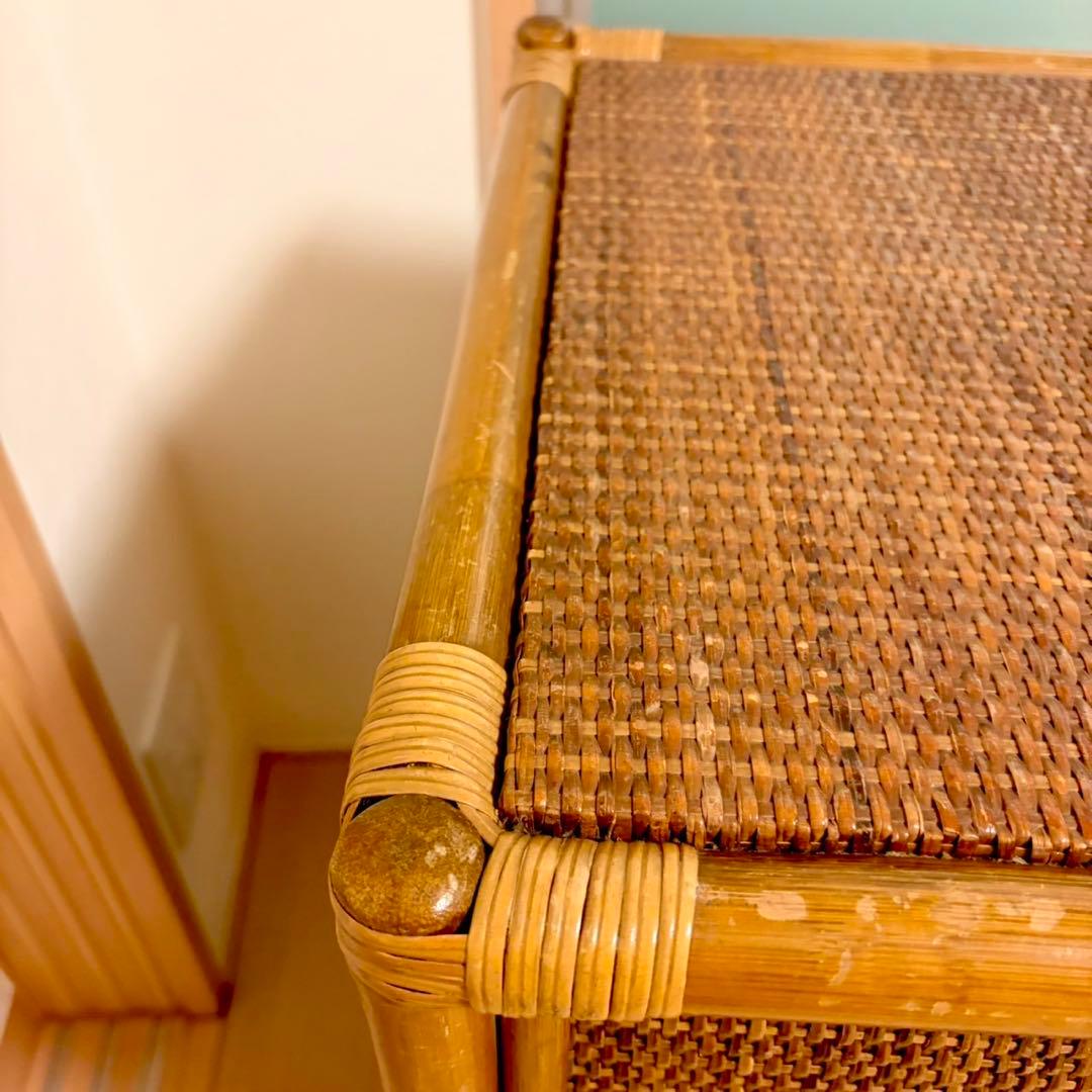【美品】ラタンチェスト ４段 藤家具 高品質 ラタン チェスト