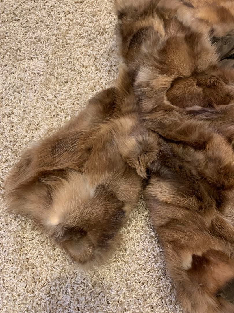 ミンク　毛皮　ショートコート　半袖 茶色　ボレロ風