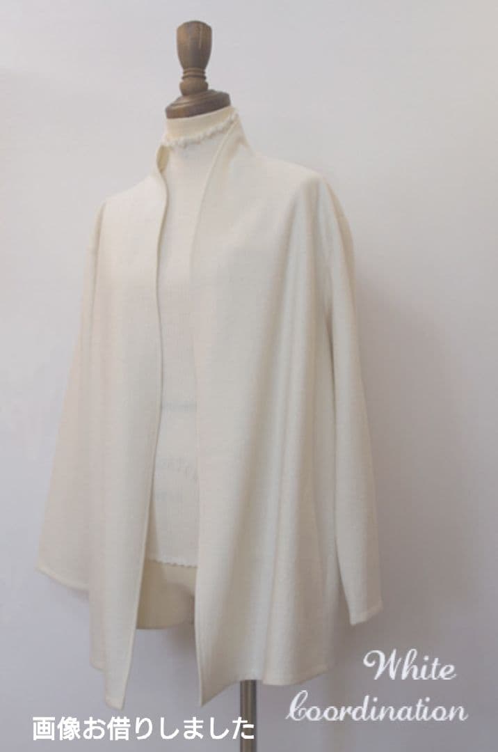 コトリワークス ラップコーディガン ショート丈 ホワイト