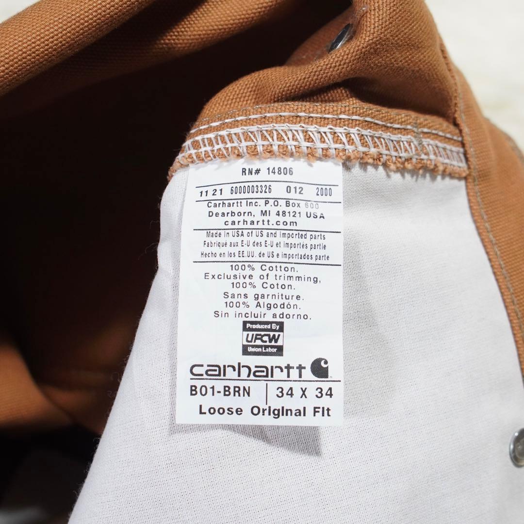 USA製《Carhartt》ペインターパンツ(W34)ダブルニー BRN ワーク