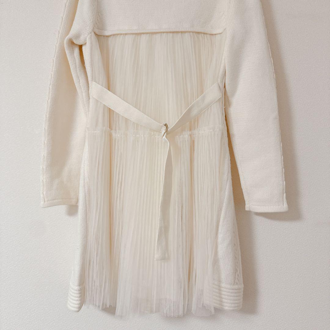 【新品タグ付き】herliptoケーブルニットドレス