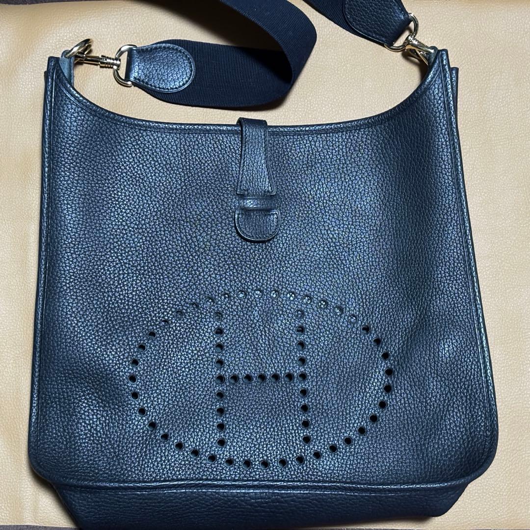 HERMES エルメス エヴリンPM ブラック トゴ エブリン ショルダーバッグ