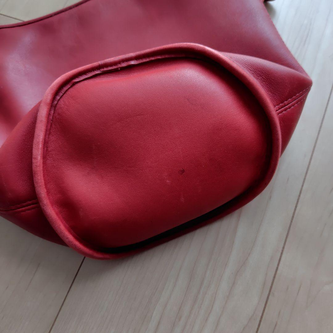 COACH コーチ ショルダーバッグ バケツ型 赤