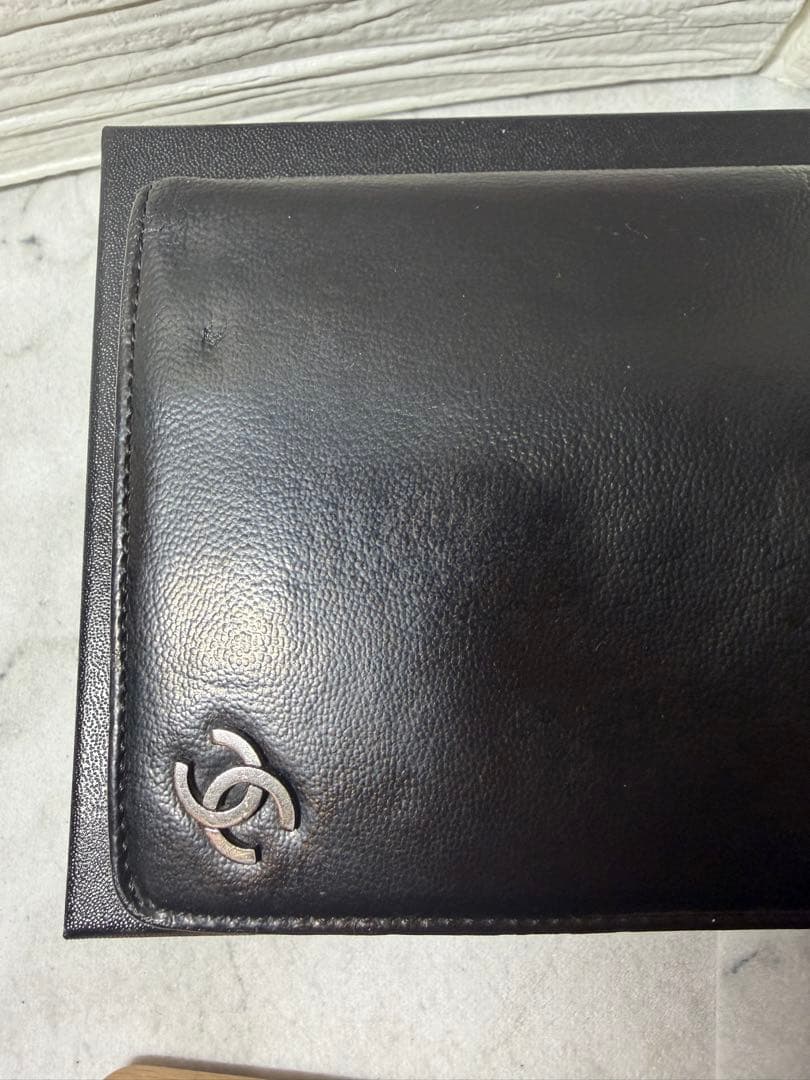 本日のみ値引【美品・シリアル一致】CHANEL 長財布 ラムスキン ブラック