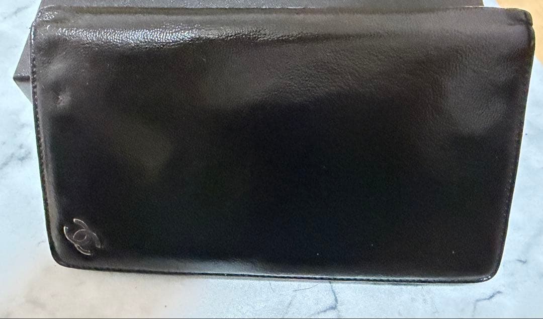 本日のみ値引【美品・シリアル一致】CHANEL 長財布 ラムスキン ブラック