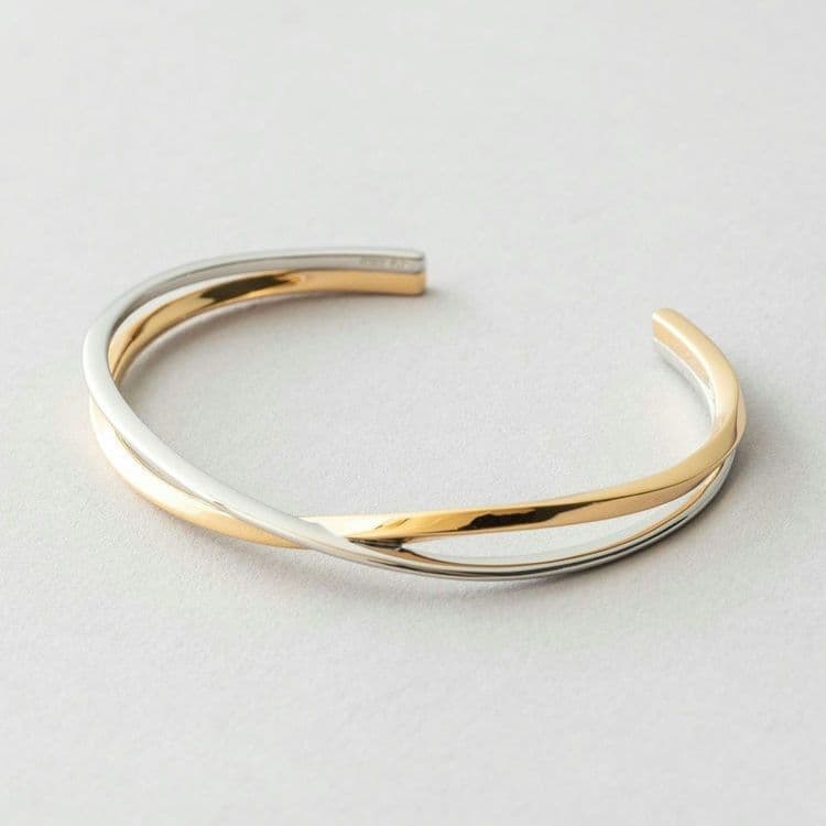 美品★ジュエッテ Jouete バングル クロス コンビカラー