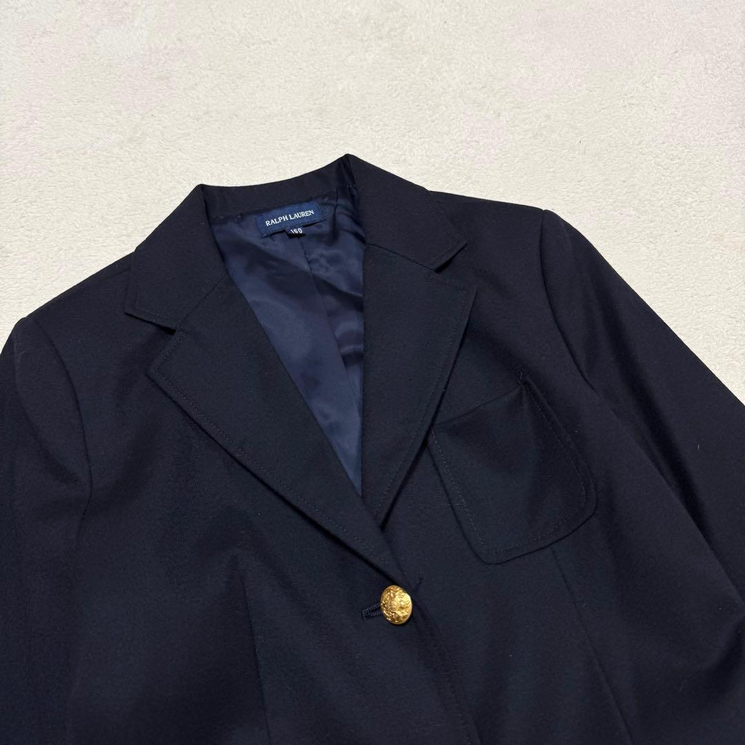 美品 ラルフローレン 紺ブレ 金ボタン ジャケット ネイビー 160サイズ