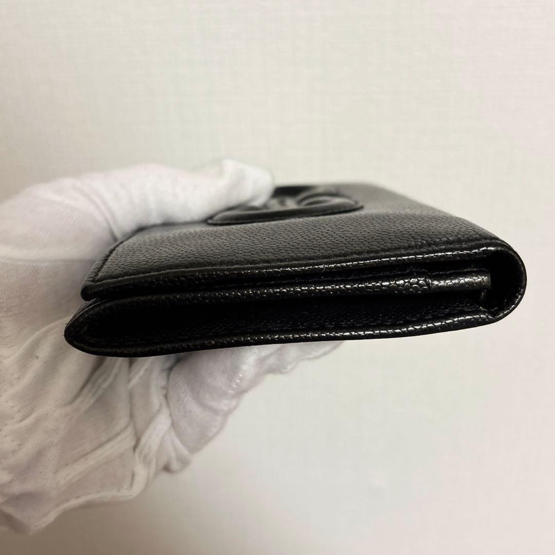 フェラガモ ガンチーニ エンボス ブラック×ゴールドラメ 長財布