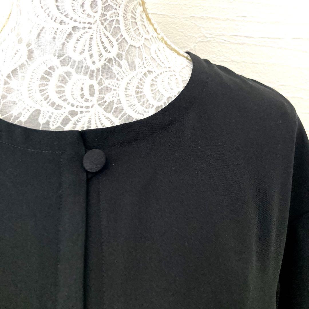 黒留袖リメイク　ノーカラーライトコート