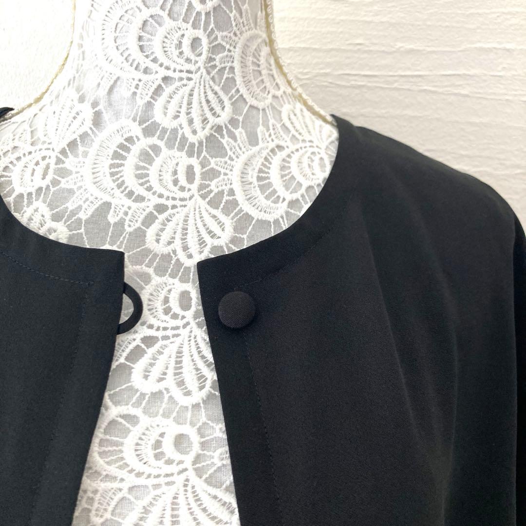 黒留袖リメイク　ノーカラーライトコート