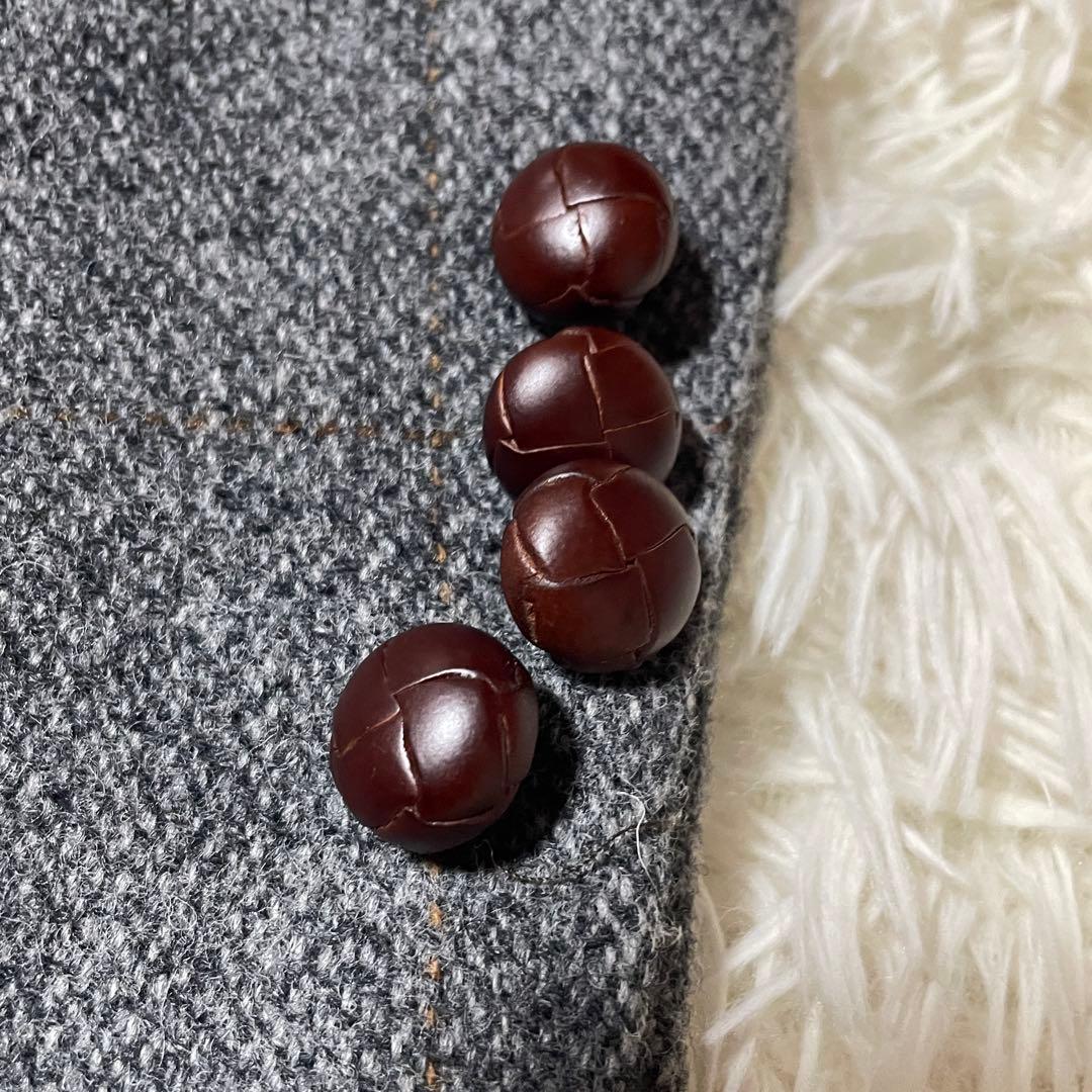 【KKパッパ】ブルックスブラザーズ イタリア製 ツイード くるみボタン