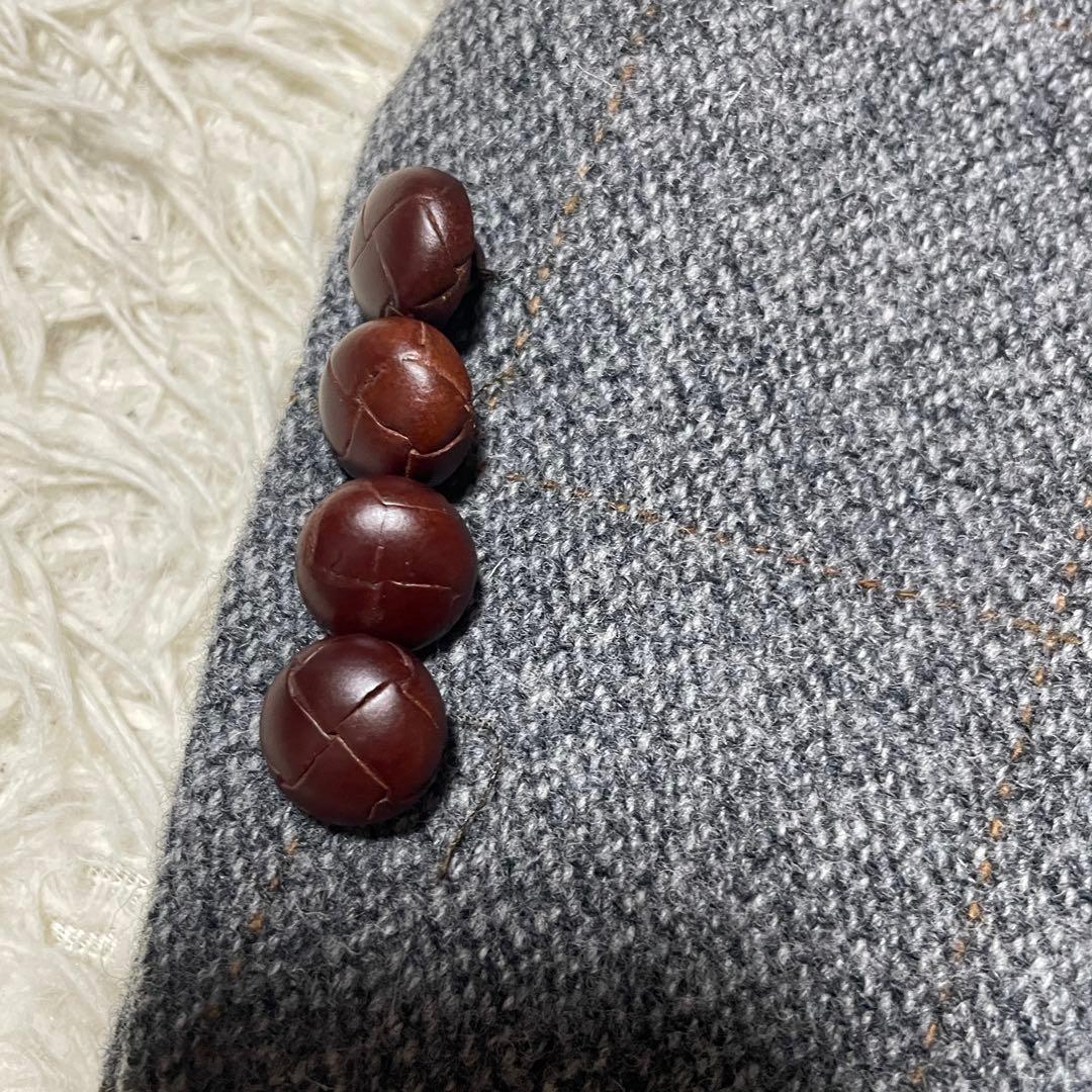 【KKパッパ】ブルックスブラザーズ イタリア製 ツイード くるみボタン