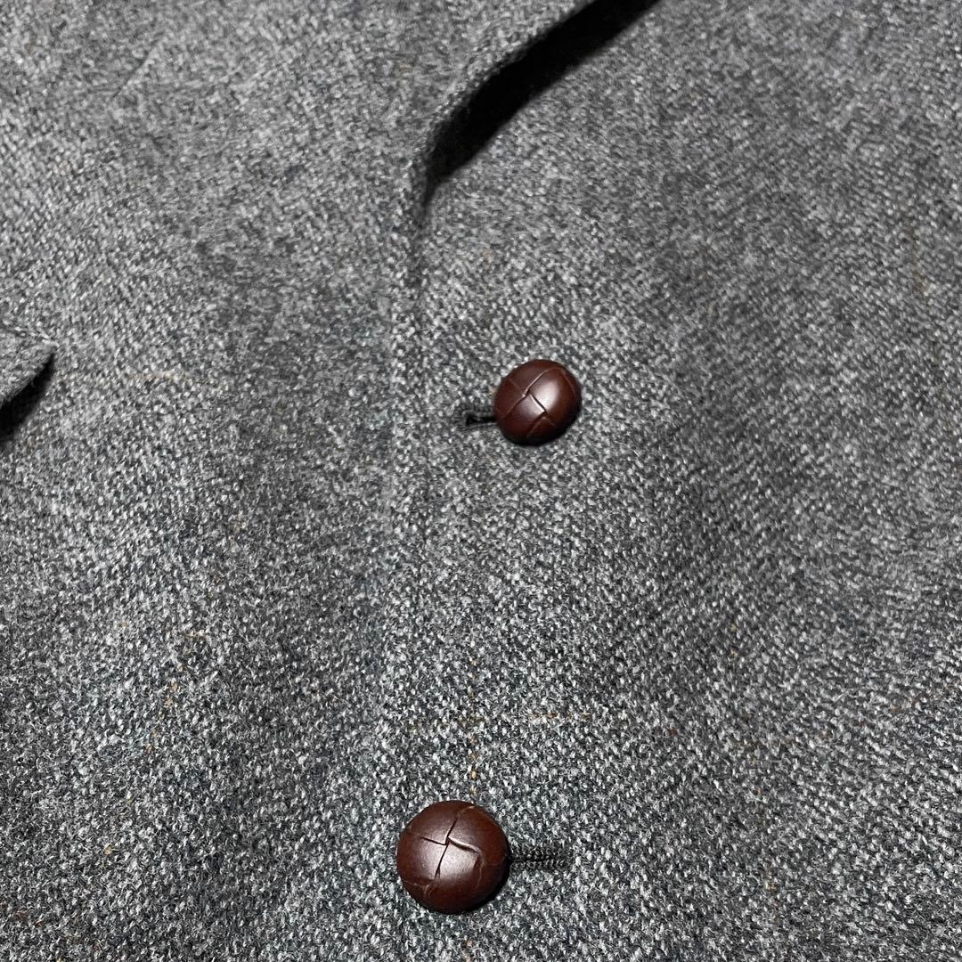 【KKパッパ】ブルックスブラザーズ イタリア製 ツイード くるみボタン