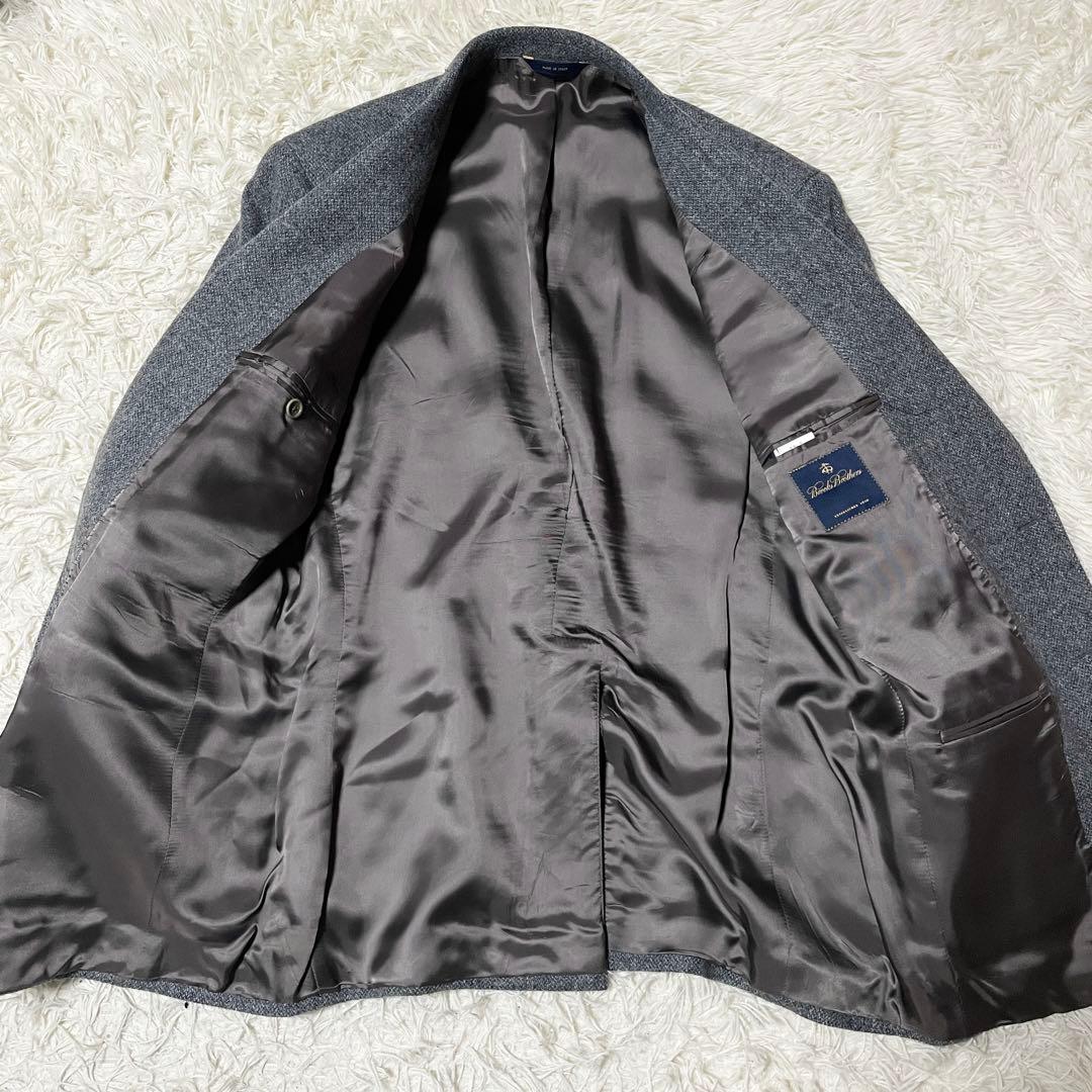 【KKパッパ】ブルックスブラザーズ イタリア製 ツイード くるみボタン