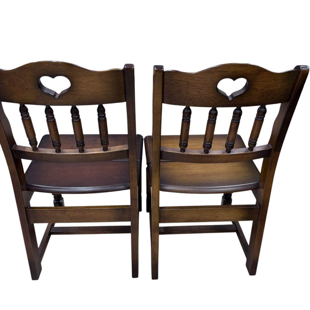 【極美品】木製ダイニングチェア 2脚セット 国産家具風